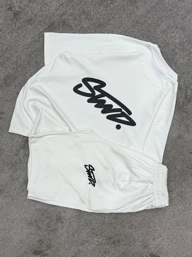 ست تیشرت شلوارک سفید